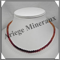 AMBRE - Collier Perles 4 mm - Multicolore en dgrad - 44 cm - M001