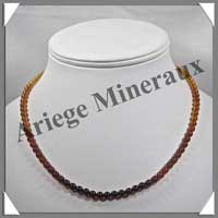 AMBRE - Collier Perles 4 mm - Multicolore en dgrad - 44 cm - M003