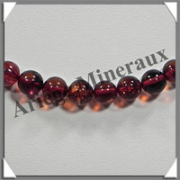 AMBRE - Collier Perles 5  8 mm en Dgrad - Caramel Fonc - 45 cm - L005