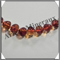 AMBRE - Collier Perles Baroques - Caramel - 46 cm - L003