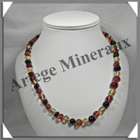 AMBRE - Collier Perles Baroques - Multicolore - 52 cm - L005