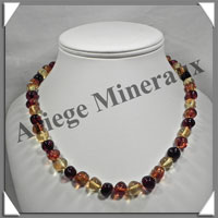 AMBRE - Collier Perles Baroques - Multicolore - 48 cm - L006
