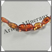AMBRE - Collier Perles Baroques - Caramel Clair - 44 cm - L012