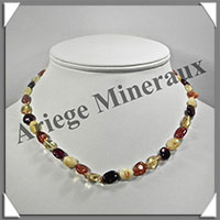 AMBRE - Collier Perles Baroques - Multicolore - 46 cm - L014
