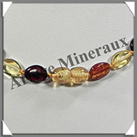 AMBRE - Collier Perles Baroques - Multicolore - 46 cm - L014