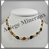 AMBRE - Collier Perles Baroques - Multicolore - 46 cm - L015