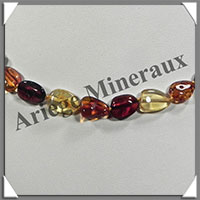 AMBRE - Collier Perles Baroques - Multicolore - 66 cm - L017