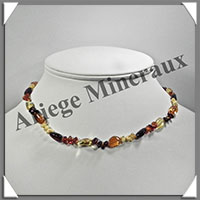 AMBRE - Collier Perles Baroques - Multicolore - 46 cm - L020