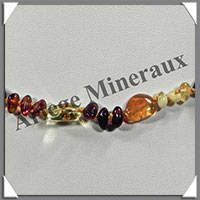 AMBRE - Collier Perles Baroques - Multicolore - 46 cm - L020