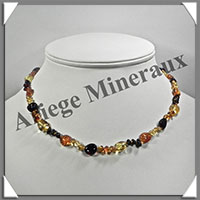 AMBRE - Collier Perles Baroques - Multicolore - 46 cm - L021