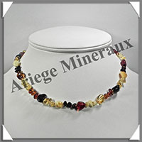 AMBRE - Collier Perles Baroques - Multicolore - 46 cm - L023