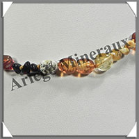 AMBRE - Collier Perles Baroques - Multicolore - 46 cm - L024