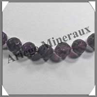 AMETHYSTE Fonce - Collier Perles Facetes 10 mm - 44 cm - A001