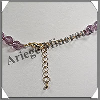 AMETHYSTE - Collier Perles 6 mm - 43 cm - M001