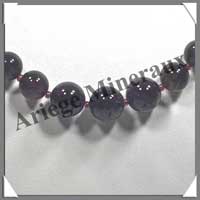 AMETHYSTE Fonce - Collier Perles 6  12 mm en dgrad - 50 cm - M001