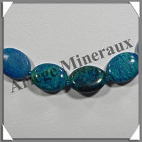 AZURITE CHRYSOCOLLE - Collier Compos - Ovales 15x10 mm - 42 cm - M001