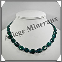 AZURITE CHRYSOCOLLE - Collier Compos - Ovales 15x10 mm - 46 cm - M002