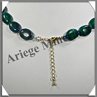 AZURITE CHRYSOCOLLE - Collier Compos - Ovales 15x10 mm - 46 cm - M003