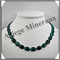 AZURITE CHRYSOCOLLE - Collier Compos - Ovales 15x10 mm - 46 cm - M004