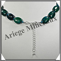 AZURITE CHRYSOCOLLE - Collier Compos - Ovales 15x10 mm - 46 cm - M004