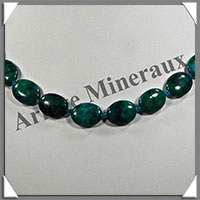 AZURITE CHRYSOCOLLE - Collier Compos - Ovales 15x10 mm - 46 cm - M005