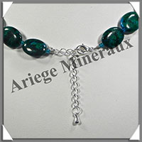 AZURITE CHRYSOCOLLE - Collier Compos - Ovales 15x10 mm - 46 cm - M005