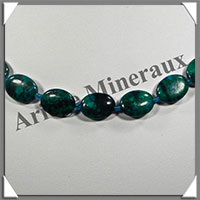 AZURITE CHRYSOCOLLE - Collier Compos - Ovales 15x10 mm - 46 cm - M006