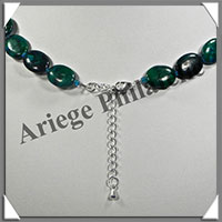 AZURITE CHRYSOCOLLE - Collier Compos - Ovales 15x10 mm - 46 cm - M006