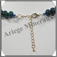 AZURITE CHRYSOCOLLE - Collier Perles 10  20 mm en dgrad - 48 cm - M001