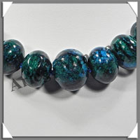 AZURITE CHRYSOCOLLE - Collier Perles 10  20 mm en dgrad - 44 cm - M003