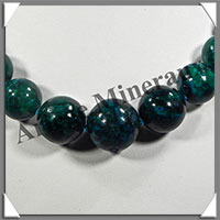 AZURITE CHRYSOCOLLE - Collier Perles 10  20 mm en dgrad - 46 cm - M007