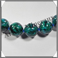 AZURITE CHRYSOCOLLE - Collier Perles 14 mm - 47 cm - M001
