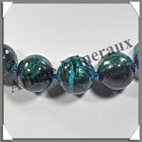 AZURITE CHRYSOCOLLE - Collier Perles 16 mm - 45 cm - M001