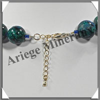 AZURITE CHRYSOCOLLE - Collier Perles 16 mm - 45 cm - M001