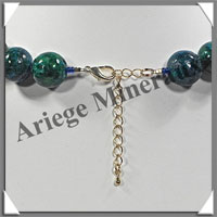AZURITE CHRYSOCOLLE - Collier Perles 16 mm - 45 cm - M002