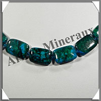 AZURITE CHRYSOCOLLE - Collier Compos - Rectangles 15x10 mm - 46 cm - M002