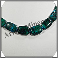 AZURITE CHRYSOCOLLE - Collier Compos - Rectangles 15x10 mm - 46 cm - M003
