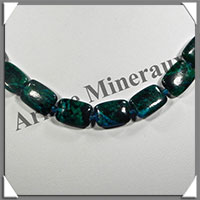AZURITE CHRYSOCOLLE - Collier Compos - Rectangles 15x10 mm - 46 cm - M005
