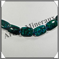 AZURITE CHRYSOCOLLE - Collier Compos - Rectangles 15x10 mm - 46 cm - M006