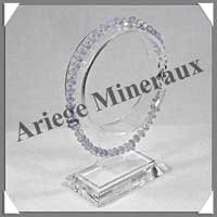 CALCEDONE BLEUE Cristallise - Collier Compos + Bracelet - Soucoupes 7x3 mm - 50 cm - C002