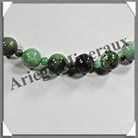 CHRYSOPRASE - Collier Perles 4 et 10 mm en altern - 45 cm - M001