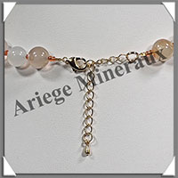 CORNALINE - Collier Perles 10 mm - 44 cm - M002