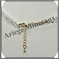 CRISTAL de ROCHE Craquel - Collier Perles 4 et 10 mm en altern - 41 cm - M001