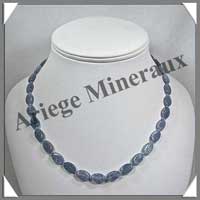CYANITE - Collier Compos - 33 Ovales 12x8 mm - 45 cm - C001
