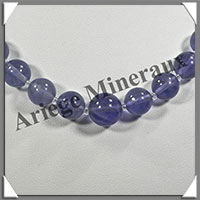 FLUORITE Bleue - Collier Perles 6  12 mm en dgrad - 46 cm - M003