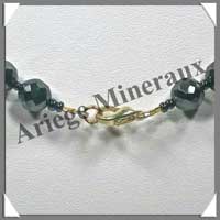 HEMATITE - Collier Perles Facetes 8 mm - 48 cm - A001