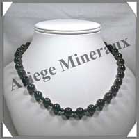 HEMATITE - Collier Perles 4 et 10 mm en altern - 44 cm - A005