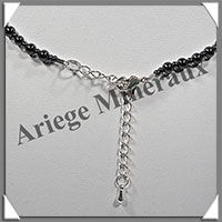 HEMATITE Magntique - Collier Perles 4  10 mm en dgrad - 44 cm - M001