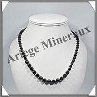 HEMATITE Magntique - Collier Perles 4  8 mm en dgrad - 46 cm - M001