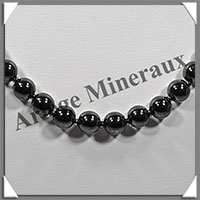 HEMATITE Magntique - Collier Perles 4  8 mm en dgrad - 46 cm - M001